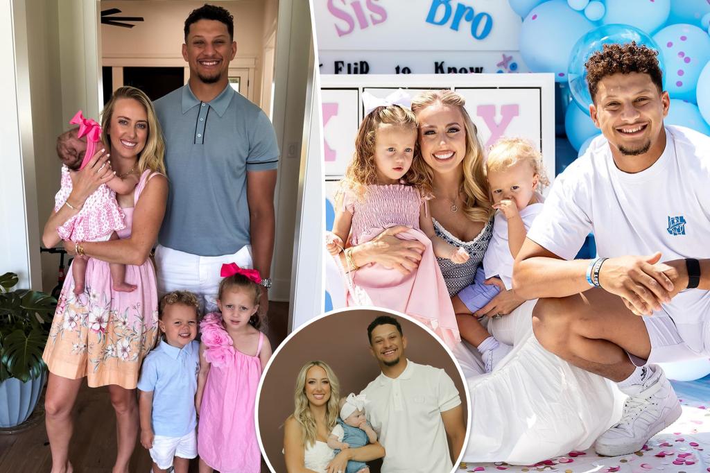 Brittany, Patrick Mahomes debut first photos of daughter Golden’s face on 5-month birthday trib.al/yFi9yTx