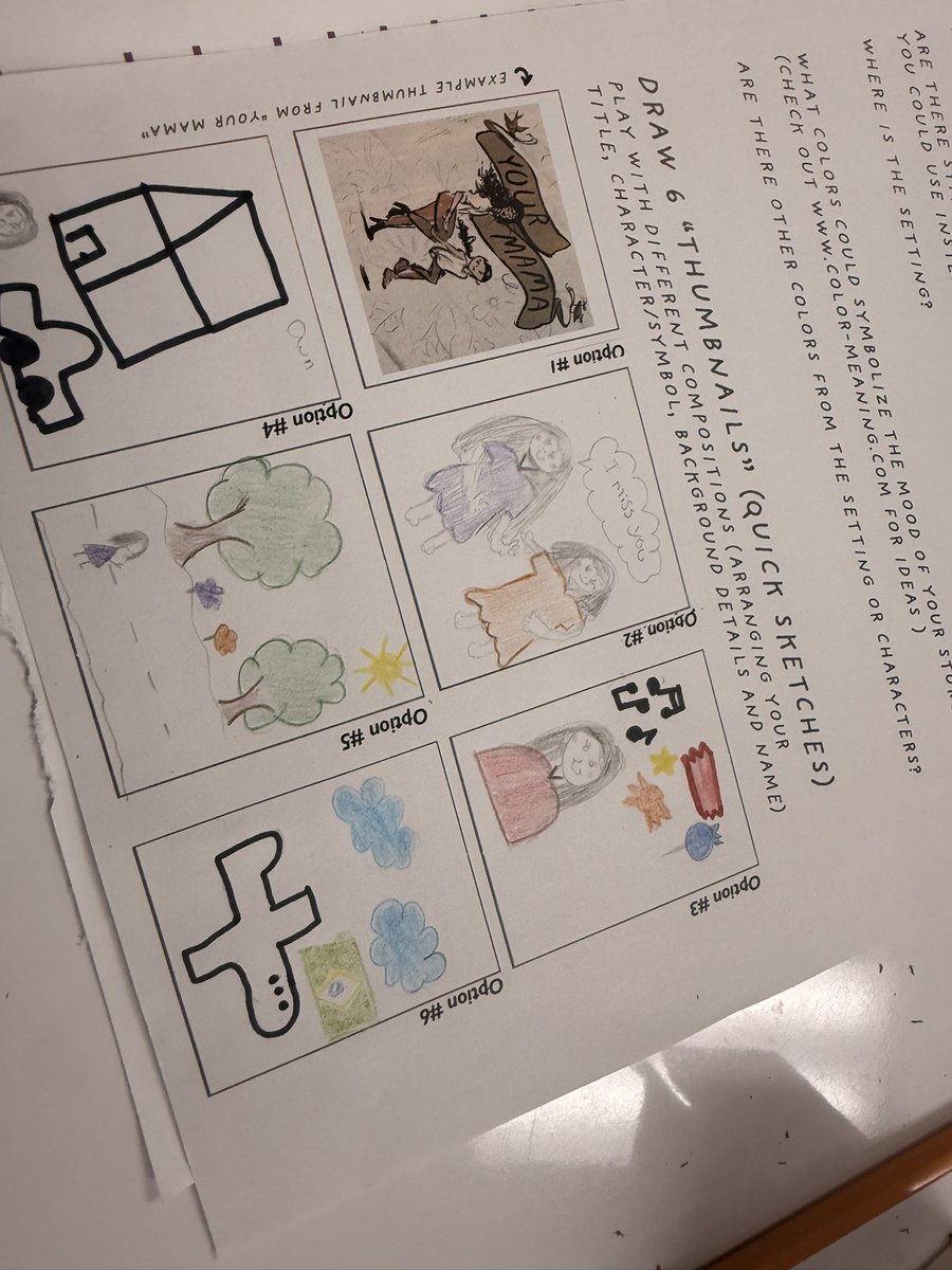 mslowpaz's tweet photo. Check out some of the awesome book cover sketches from our @MacArthur_AISD @NimitzHS_AISD @AldineAEA illustrators!   #NoNieqaRamos #AEAWritingCamp25 #AldineImpact @GomezTempleton @NewmanKaileigh https://t.co/Q303ypWHbm