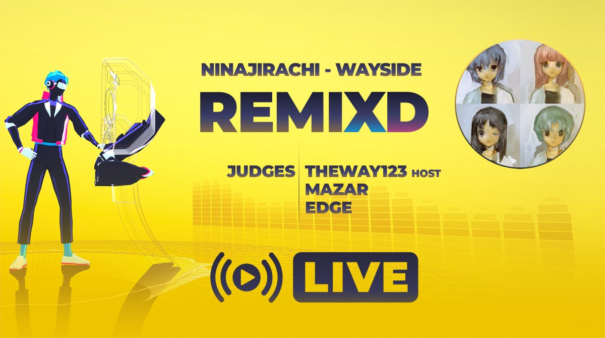 Spin Rhythm XD (@spinrhythmgame) on Twitter photo 🔴 LIVE 🔴
Spin Rhythm RemiXD is starting now! We have 6 crashproof submissions for 'Wayside' by <a href="/ninajirachi/">ninajirachi</a>!
Your judges today are <a href="/waywtc123/">TheWay123 / @theway123.bsky.social</a>, <a href="/Dacey_Wacey/">Mazar</a>, and <a href="/gmdEdge/">Edge 🇺🇦</a>!
📺 - twitch.tv/spinrhythmxd 🔴 LIVE 🔴
Spin Rhythm RemiXD is starting now! We have 6 crashproof submissions for 'Wayside' by <a href="/ninajirachi/">ninajirachi</a>!
Your judges today are <a href="/waywtc123/">TheWay123 / @theway123.bsky.social</a>, <a href="/Dacey_Wacey/">Mazar</a>, and <a href="/gmdEdge/">Edge 🇺🇦</a>!
📺 - twitch.tv/spinrhythmxd