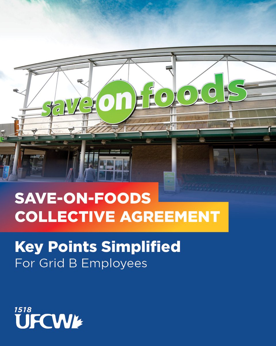 UFCW_1518's tweet image. Understanding your contract is the best way to defend your rights at work - that's why this month we published the new Simplified CBA for Grid B employees at Save-On-Foods. Check it out here, or ask your steward for a print copy!
ufcw1518.com/update/bargain…