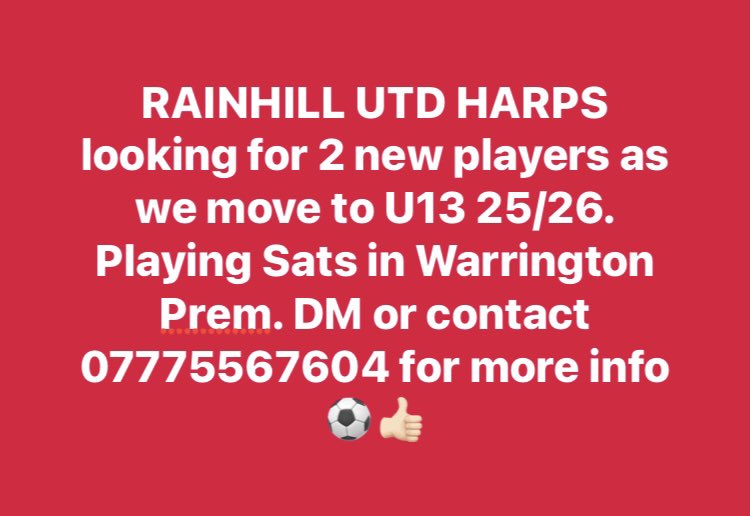 Great set of boys and parents. All outfield positions considered. Would suit Med/High ability…