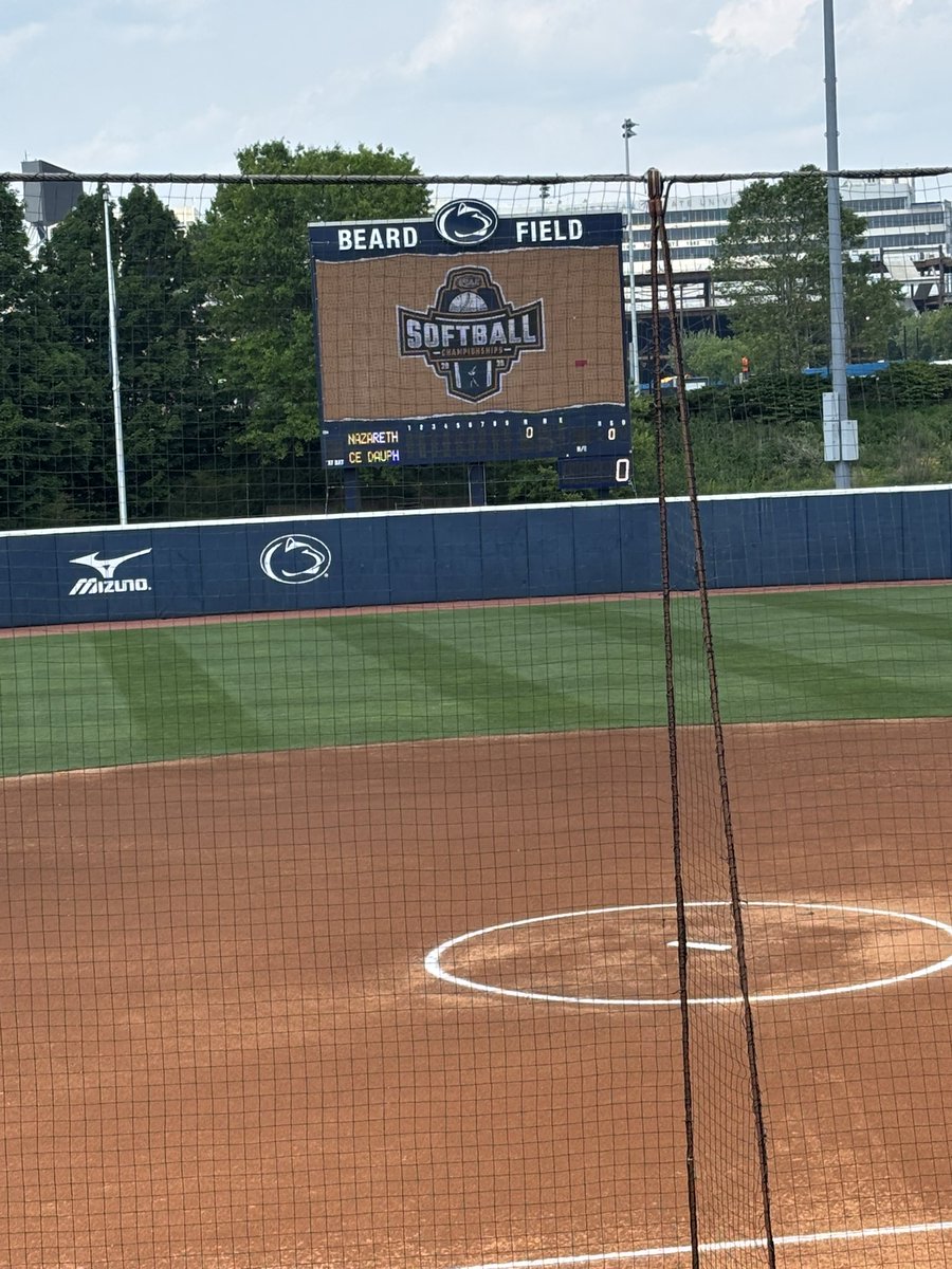 Paul Roberts (@paulrobertscuse) on Twitter photo In Happy Valley for the PIAA-6A softball championship!
(20-3) Central Dauphin vs. (22-6) Nazareth ๐ฅ
This is the first appearance for the Blue Eagles. They have 32HR.
The Rams are going for their second state title.
<a href="/CDAthletics/">CD Athletics</a>
<a href="/cdramssoftball/">Central Dauphin Softball</a>
<a href="/NAHSBlueEagles/">Nazareth Athletics</a>
<a href="/NazSball/">Blue Eagle Softball</a> In Happy Valley for the PIAA-6A softball championship!
(20-3) Central Dauphin vs. (22-6) Nazareth ๐ฅ
This is the first appearance for the Blue Eagles. They have 32HR.
The Rams are going for their second state title.
<a href="/CDAthletics/">CD Athletics</a>
<a href="/cdramssoftball/">Central Dauphin Softball</a>
<a href="/NAHSBlueEagles/">Nazareth Athletics</a>
<a href="/NazSball/">Blue Eagle Softball</a>