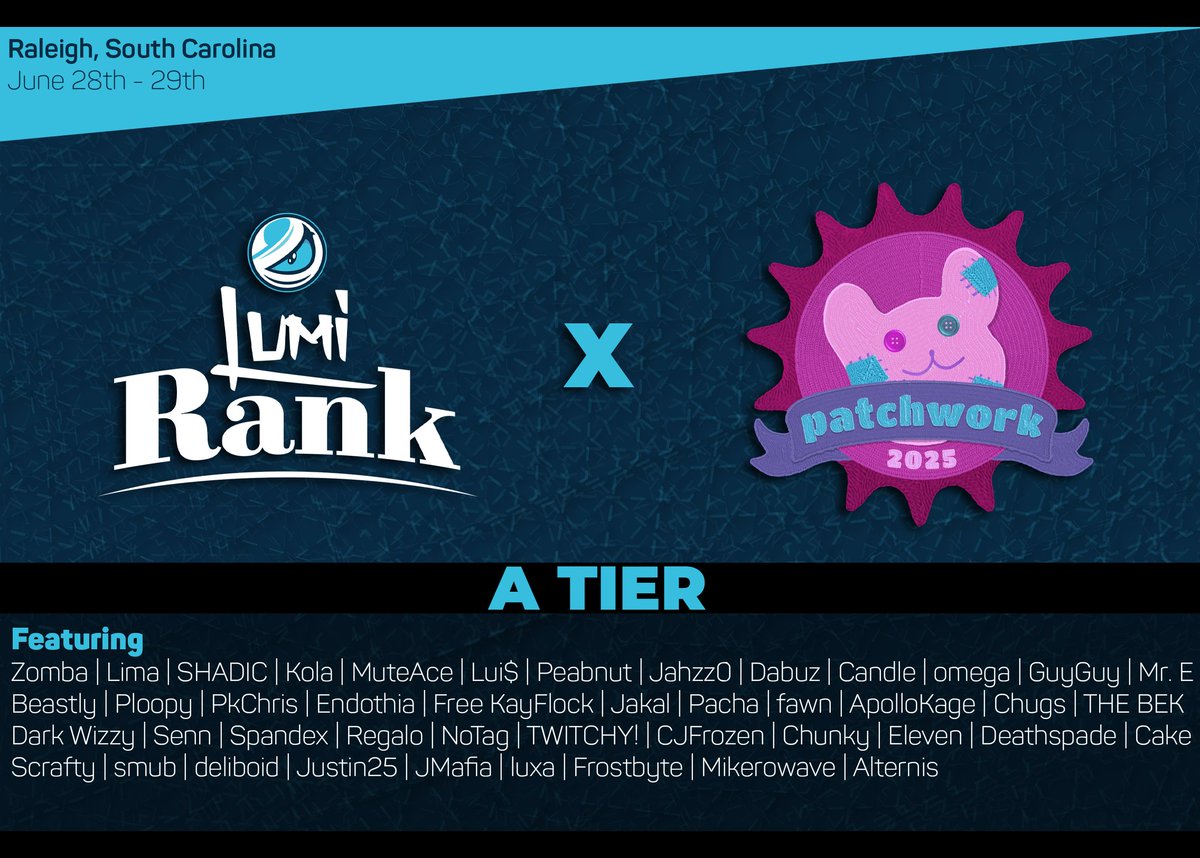 Patch it up! Returning as the Carolina's biggest event, Patchwork 2025: All Patched Up! Featuring a ton of the southeast's best!