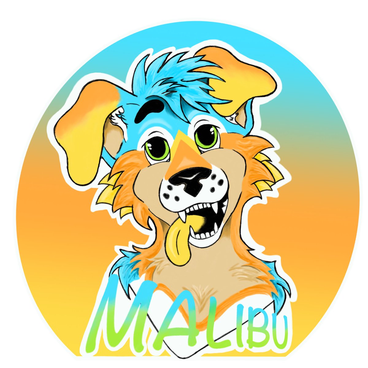 Some lil doodles I made for <a href="/cosmicsmoothie/">ᗰᗩᒪIᗷᑌ🏝️</a> !! Had tons of fun drawing Malibu! I’m really excited to be trying my hand at more digital art! Pretty happy with how he turned out 🩵