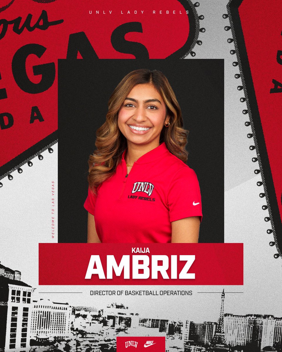 UNLVLadyRebels's tweet image. Help us give a huge Lady Rebel welcome to our new Director of Basketball Operations, Kaija!✨
🗒️ tinyurl.com/bdhsdhwy