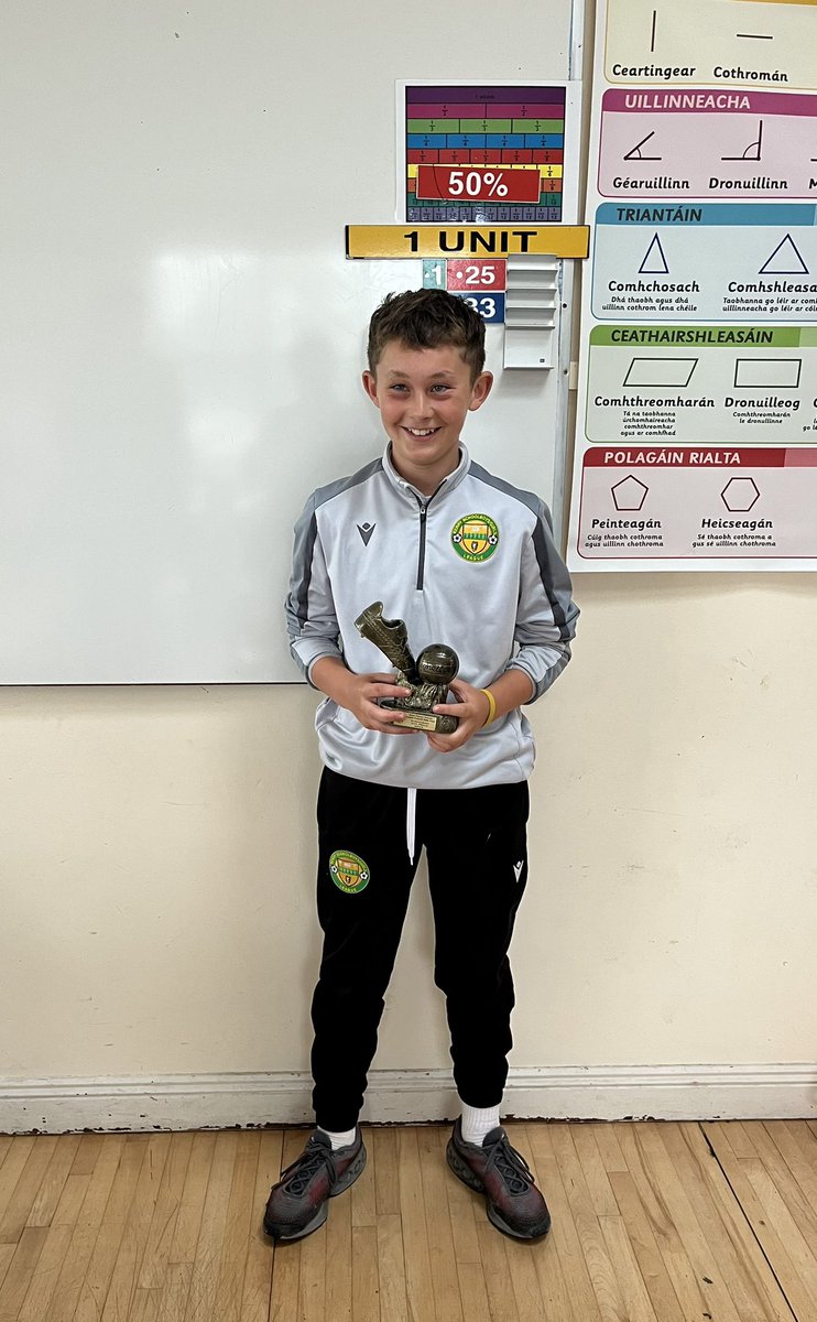 smnaofa's tweet image. Seán Ó Súilleabháin, rang a sé, a tháinig sa triú h’áit i gcomórtas scileanna caide an chontae! Ard fhear a Sheáin 👏🤩