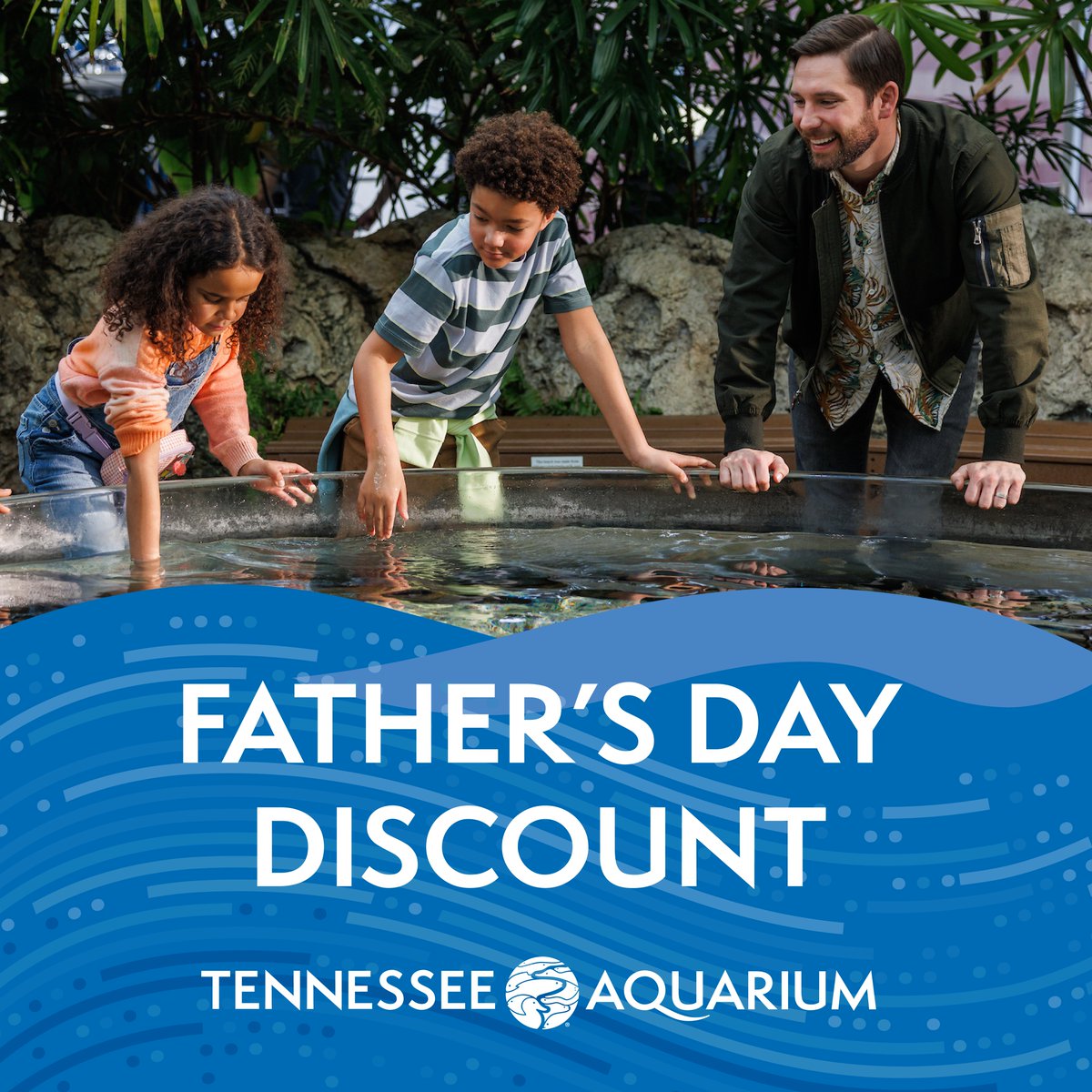 This Sunday, June 15, Dad visits for the youth price with the purchase of a youth’s admission. (This offer is only available on-site at the Aquarium ticketing center.)