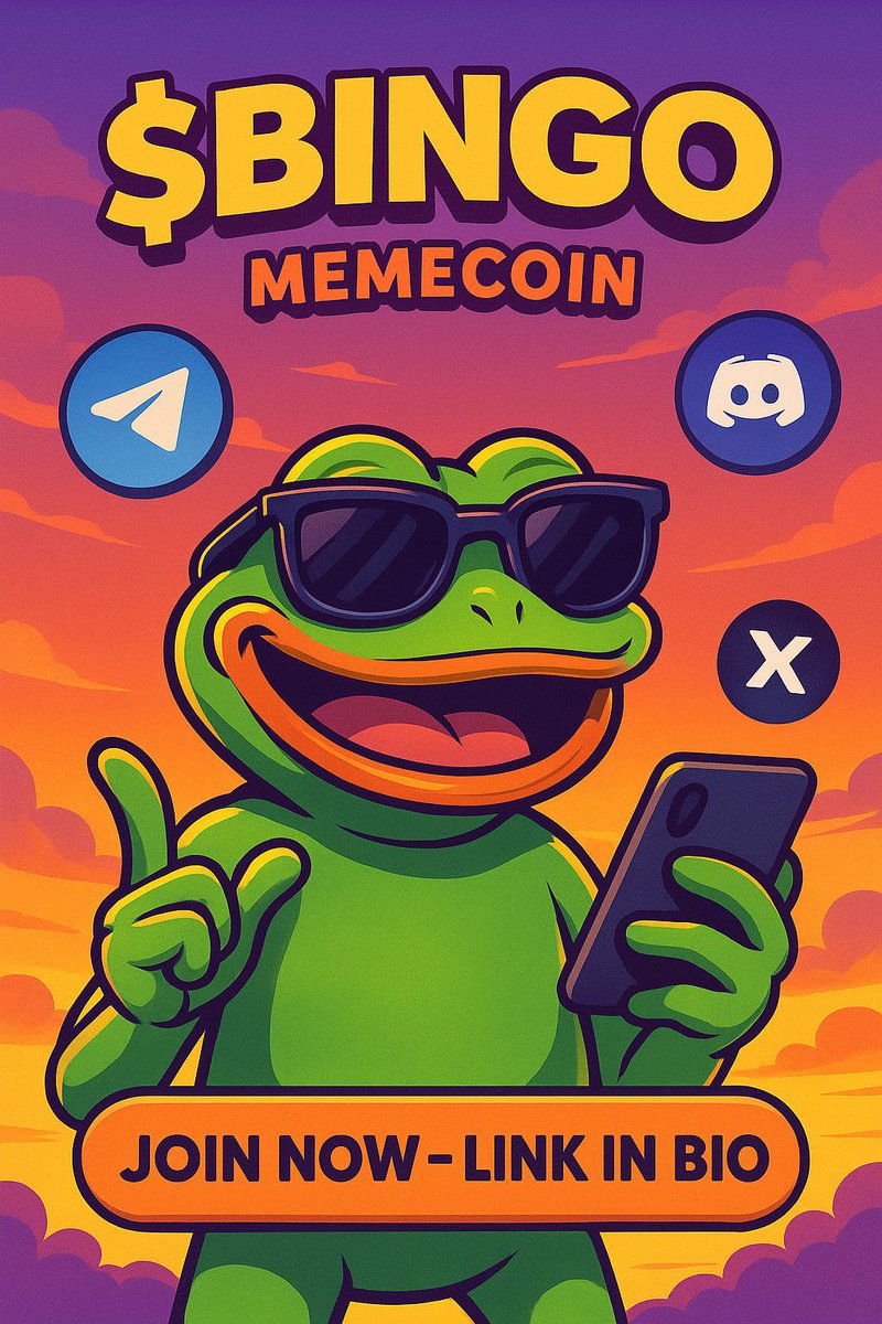 bingoofficial01's tweet photo. Night falls. The frogs rise. 🐸🌒

$BINGO isn’t just a coin—it’s a movement.

Join our Telegram, Discord &amp; X. Bio has the keys.

#CryptoNightShift #PepeSeason #SolanaVibes #BINGO https://t.co/nqibZ4jNqZ