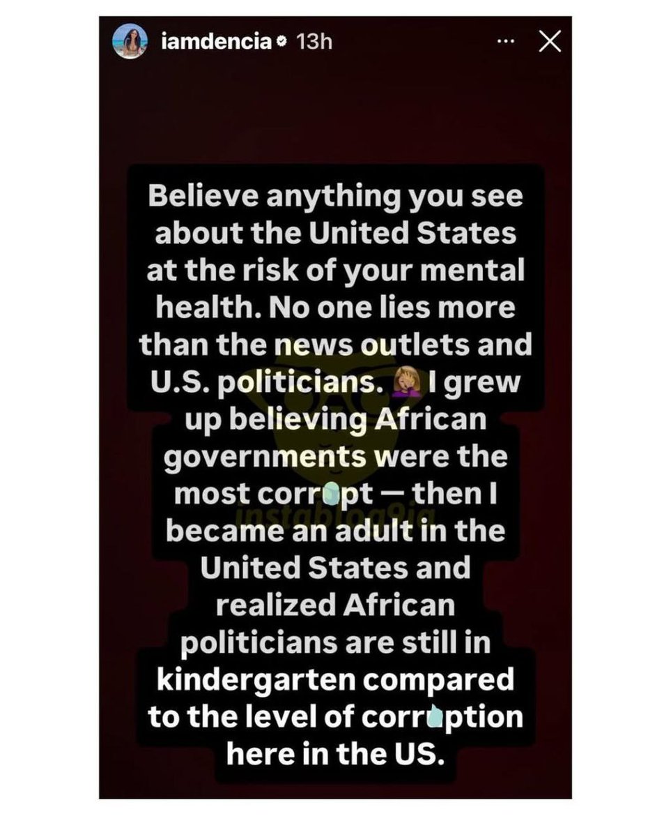 US-Based Nigerian Businesswoman, Dencia, Shares Her Thoughts on  Politicians in America and Africa.