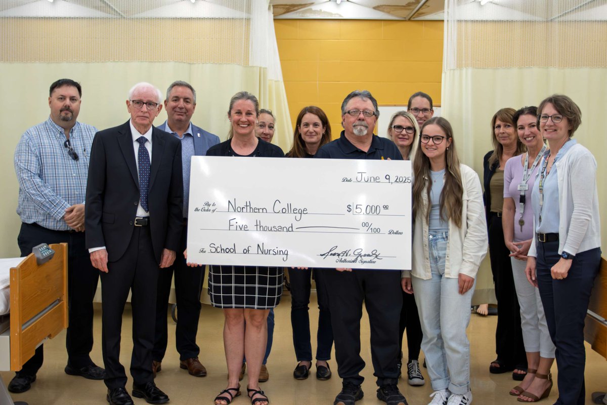 Thank you to the Freemasons of Abitibi Lodge for their generous donation to Northern College’s Nursing Programs. The funds donated were raised through the Lodge’s partnership with OLG and Jackpot Time Gaming Entertainment and the Timmins Charitable Gaming Association.