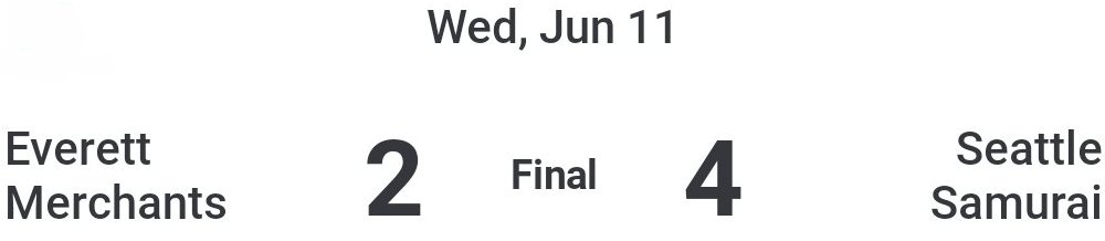 PIL: Seattle Samurai 4, Everett Merchants 2

<a href="/GavinBrown_17/">Gavin Brown</a> (USC Union) 7 IP, 2R (1 ER), 5 K
<a href="/CadenStinson12/">Caden Stinson</a> (OKU) 2-4, 2 2B, 2 RBI, SB
<a href="/jackson_may10/">Jackson May</a> (Bellevue '25) 1-3, 2R, BB, 2 SB