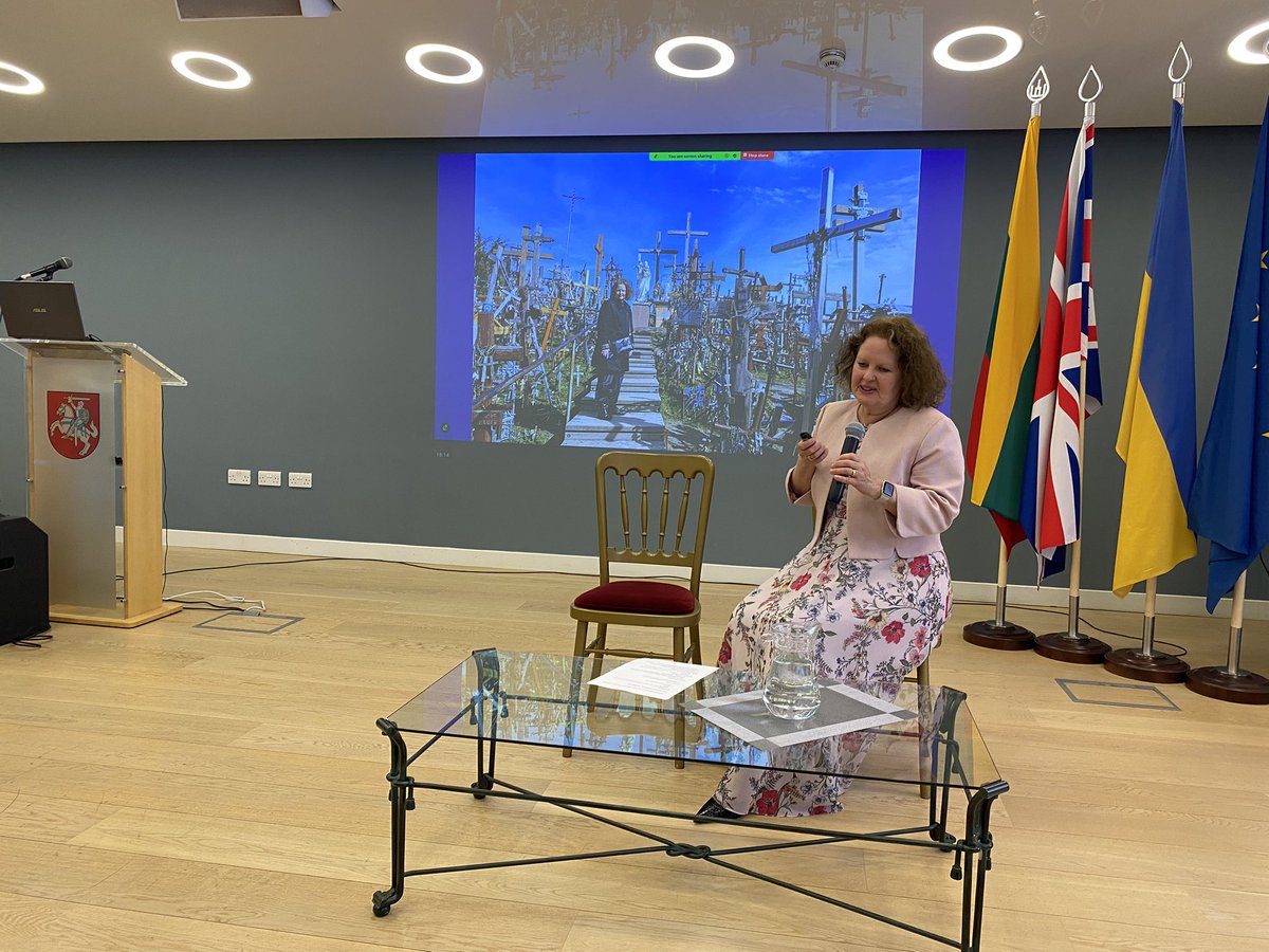 A brilliant talk this evening by <a href="/LizBoyles/">Liz Boyles</a> to <a href="/UKLithuanianSoc/">British-Lithuanian Society</a> hosted by <a href="/LTEMBASSYUK/">Embassy of Lithuania in the UK</a>, describing her first few months as the United Kingdom’s Ambassador to Lithuania