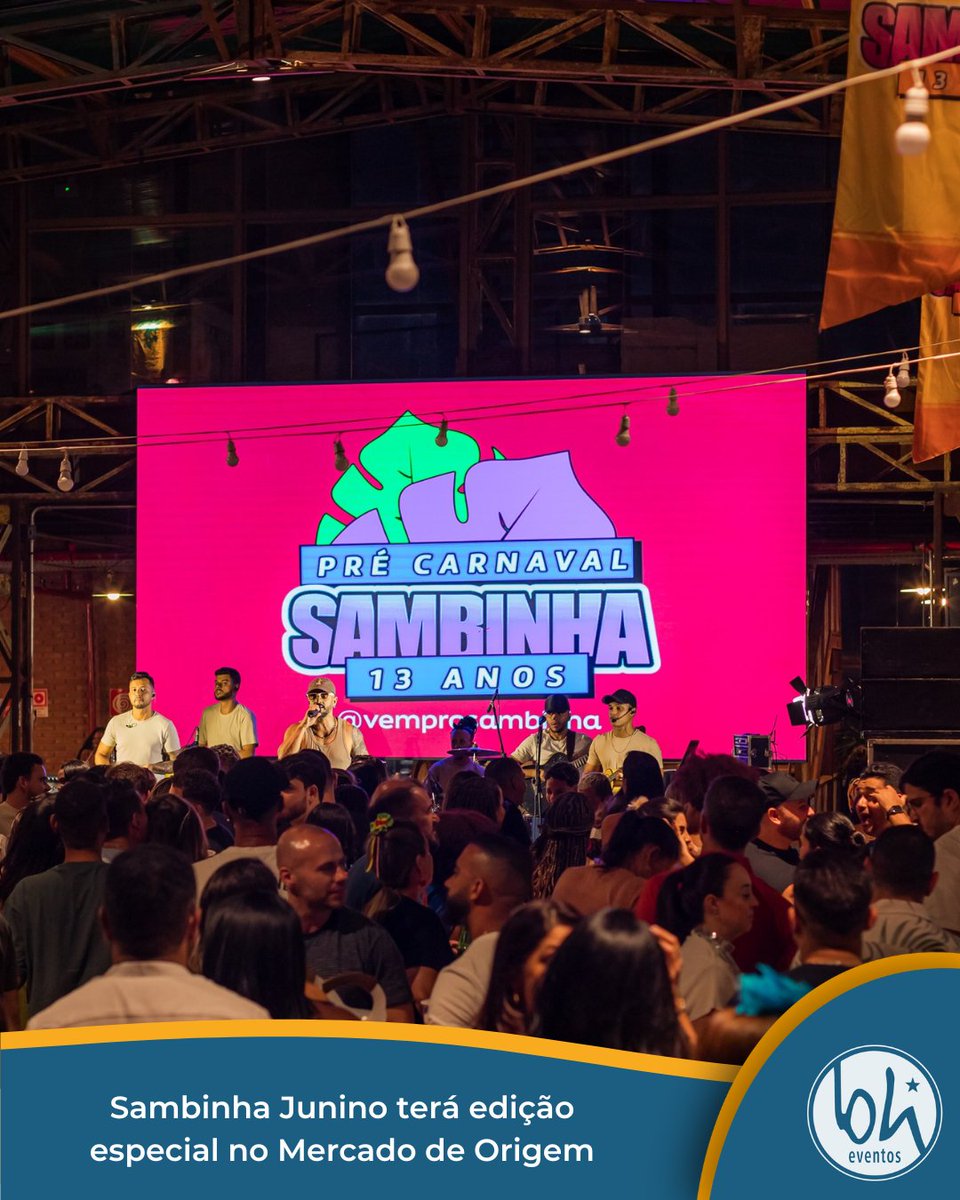 BHEventos's tweet photo. #NoticiaDoDia

No dia 14 tem o Sambinha Junino no Mercado de Origem. O evento, que completou 13 anos em fevereiro deste ano, reúne o melhor do samba e do pagode num ambiente com muita gente bonita. 

Saiba mais: https://t.co/LzQPYh1Id1

📷: HJR Foto

#bh #eventos #bheventos https://t.co/hSPrKTpRvw