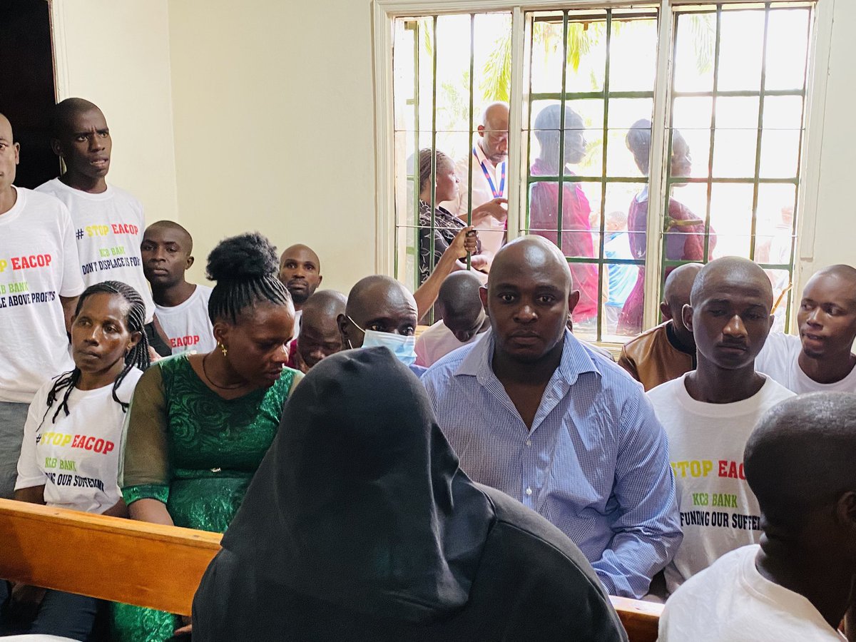 YNCUganda's tweet image. Today 11 activists against #kcbbankug financing the deadly #EACOP project appeared in court again today but unfortunately they were denied bail and the case was adjourned to 26th June 2025. #weneedjustice #stopeacop #investinrenewables