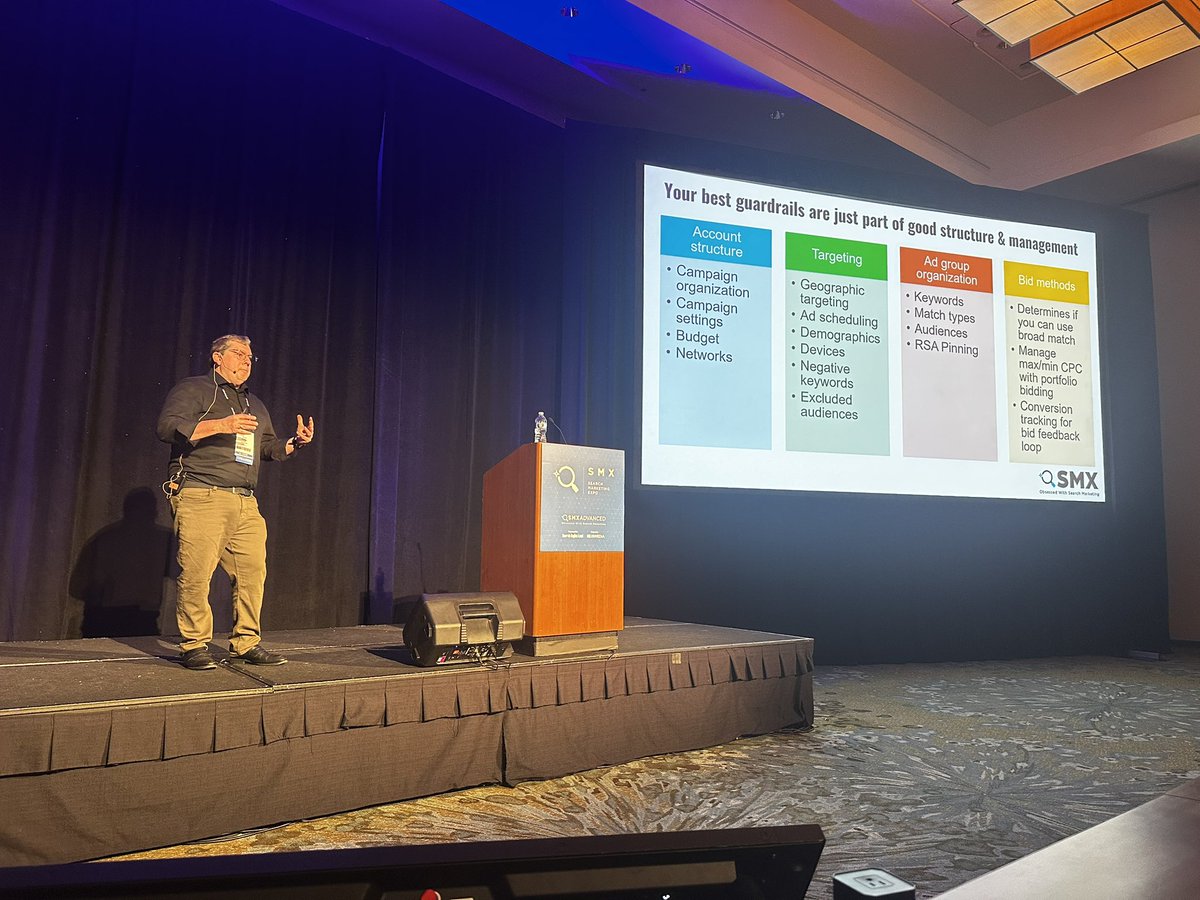 “Broad match is not good or bad, it just is” -<a href="/bgtheory/">Brad Geddes</a>  🤌 #smx