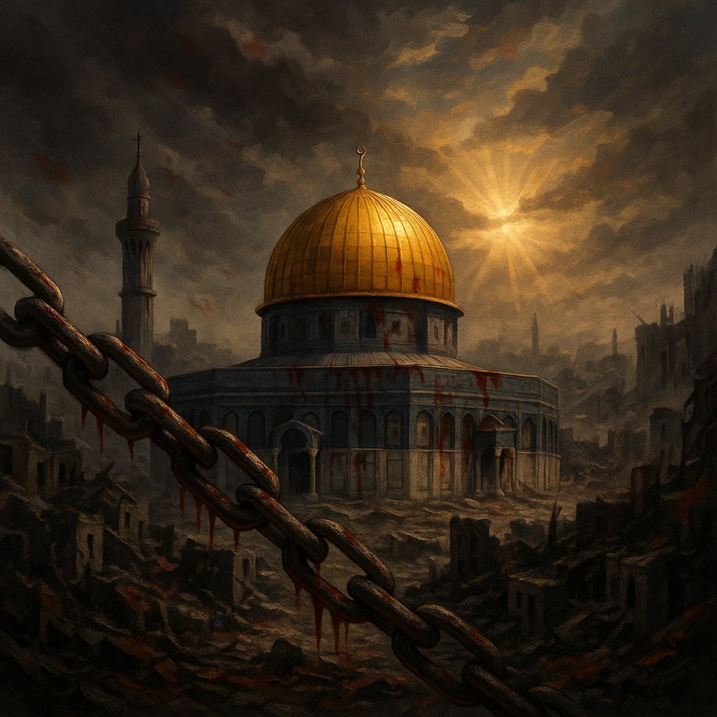 Kurşunla sabır büyür, secdeyle baş dikleşir,

Kudüs esirse eğer, ümmet yeniden birleşir.

Her moloz bir mevzidir, her yetim birer sancak,

Bu muazzez direnişin sonu şanlı bir zaferdir ancak.
#freedomconvoy