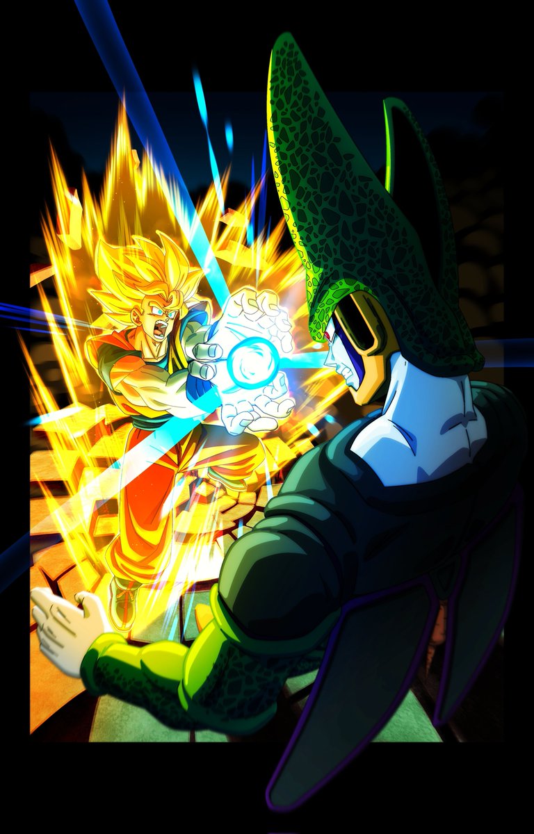 GOKU SSJ VS CELL

Colab con <a href="/Pom_odoro_/">Pomieee</a> que hizo el sketch y yo el line y el color