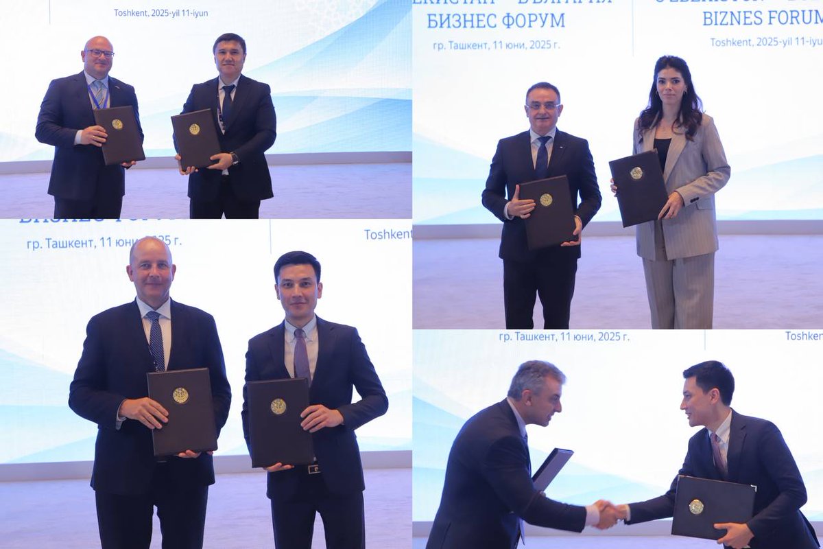 On June 11, the Uzbekistan–Bulgaria Business Forum, was held in Tashkent as part of the official visit of Bulgarian President Rumen Radev. The event brought together over 200 representatives from the business communities of both countries.

🔗bit.ly/4407KZ1