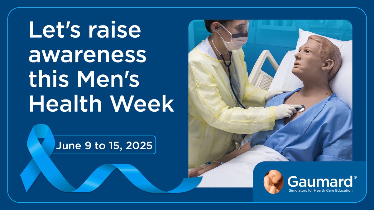 🔵During Men’s Health Week, we aim to raise awareness of preventable health issues and promote early detection and treatment for diseases that affect men. Hands-on training with Advanced Zack™ can help  learners develop skills vital to saving lives: gaumard.com/products/s230-…