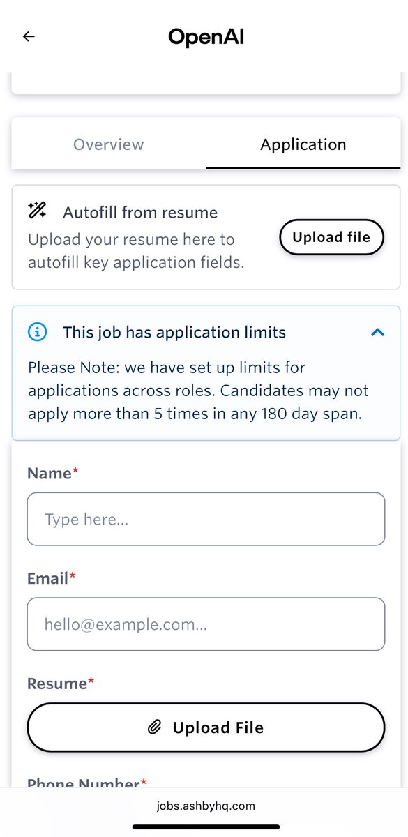I will believe AGI has arrived, the day OpenAI starts considering ChatGPT history for job application rather asking to uploading a pdf on ashbyhq.com