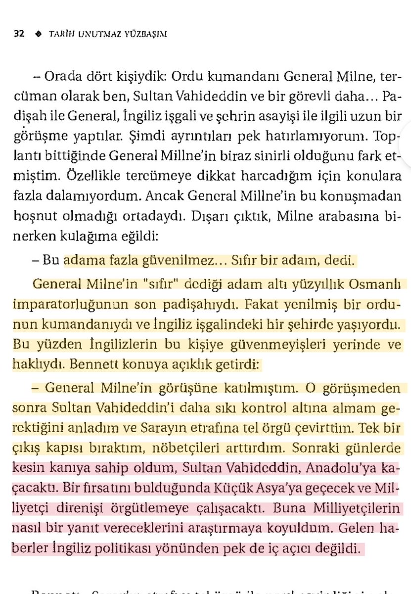 yüzbaşı benet den itiraf🗣️

 sultan Vahdettin Anadolu'ya milli mücadelenin başına geçecekti lakin engel olundu 

Sorsan hain:) 

📚atatürke nasıl vize verdim sayfa 32
