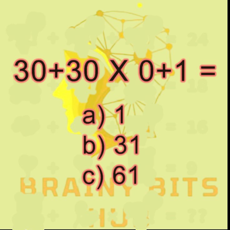 Brainy_Bits_Hub's tweet photo. Choose The Correct Option 🤔 ❓
#puzzle
 #Quiz 
#IQ 
#riddle
 #math https://t.co/ByVjYu1KsT