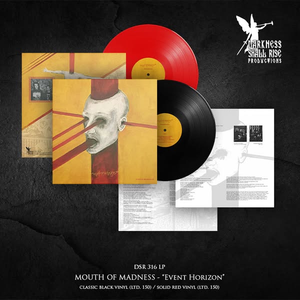 DSRProductionsX's tweet photo. !!! PRE-ORDER HAS STARTED !!!

Darkness Shall Rise Productions 2025
DSR316

MOUTH OF MADNESS – Event Horizon

Available as LP in two different colors, jewel-case CD, MC and digital.

Order: https://t.co/AmqeLobei8

https://t.co/LsmXIeJvjd https://t.co/LgRLfADEv6