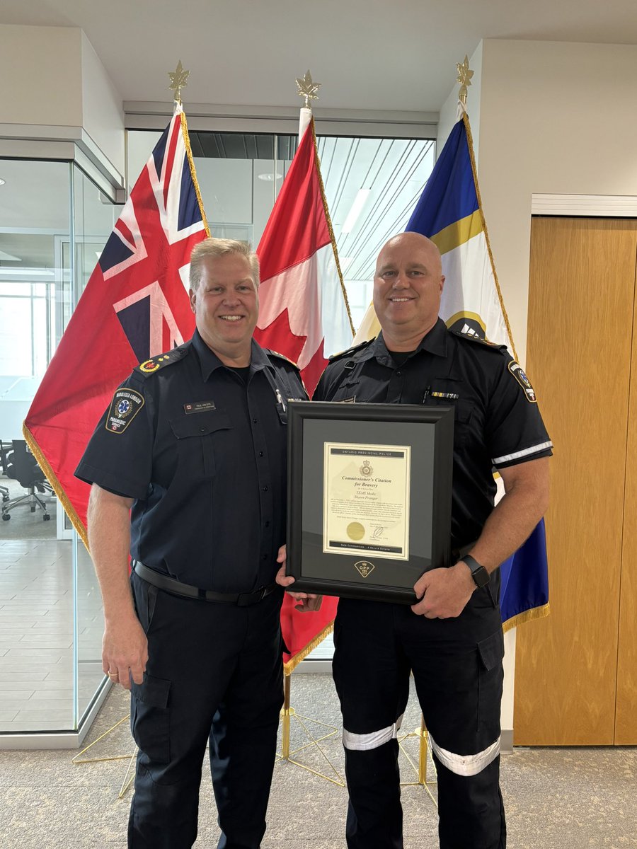 Very proud of my friend and work colleague who received the OPP Commissioners Citation for Bravery! <a href="/OPP_News/">Ontario Provincial Police</a>
