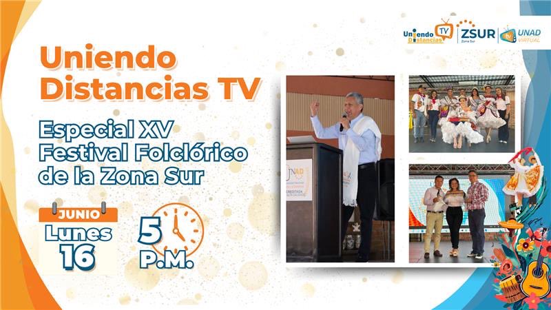 📺✨ ¡Revive lo mejor del XV Festival Folclórico de la Zona Sur!
🎶 Música, danza y tradición unadista desde Pitalito, Huila.
📅 Lun. 16 de junio | 🕔 5:00 p.m.
📡 TV UNAD Virtual → youtube.com/live/gg4frorDK…
🔔 ¡Conéctate y celebra la cultura que nos une! 🌄💛