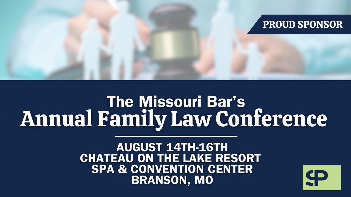 #ICYMI: SP is proud to #sponsor <a href="/mobarnews/">The Missouri Bar</a>'s 2025 Annual Family Law Conference, August 14–16 in 📍 Branson, MO. Our Family Law team is committed to advancing practice &amp; supporting families across the state. Learn more about our dedicated #familylaw team➡️ :bit.ly/3Hh0SyL