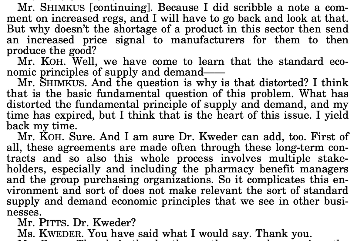 Outraged that <a href="/HouseCommerce/">Energy and Commerce Committee</a> still kicking #drugshortages can down road w/useless bills, hearings like 6/10.No excuses @BrettGuthrie <a href="/RepDianaDeGette/">Rep. Diana DeGette</a> <a href="/FrankPallone/">Rep. Frank Pallone</a>.U attended hearing 9/23/11 when savvy Rep.Shimkus (R-IL) nailed the #GPO cartels w/ right question. <a href="/RepBuddyCarter/">Buddy Carter</a>