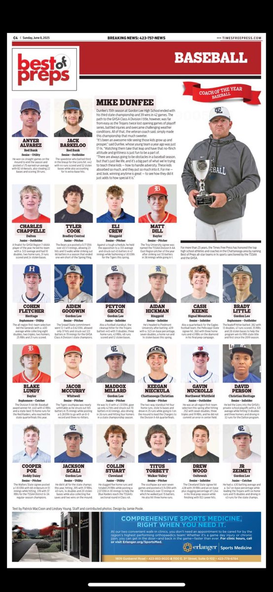 Gene Bowles (@coachgenebowles) on Twitter photo <a href="/TNBaseballReprt/">TN Baseball Report</a> Here was our areas “Best of Preps”. The area is mixed with NW Georgia as well. <a href="/PMacCoon/">Patrick MacCoon</a> <a href="/TimesFreePress/">Times Free Press</a> <a href="/TNBaseballReprt/">TN Baseball Report</a> Here was our areas “Best of Preps”. The area is mixed with NW Georgia as well. <a href="/PMacCoon/">Patrick MacCoon</a> <a href="/TimesFreePress/">Times Free Press</a>