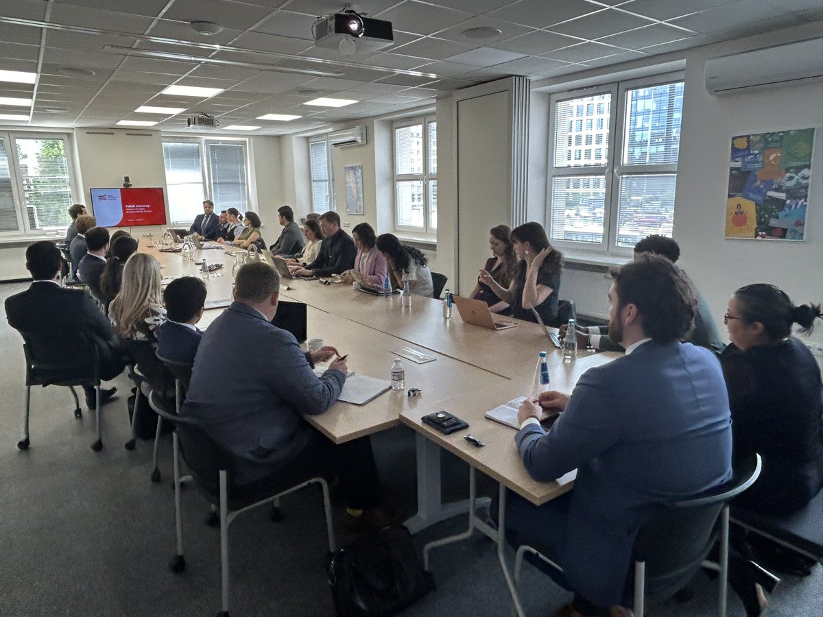 SAIS | Global Policy (@sais_magp) on Twitter photo Our MAGP cohort had the opportunity to discuss economics with Pawel Sliwowski <a href="/PawelSliwowski/">Paweł Śliwowski</a> at the Polish Economic Institute <a href="/PIE_NET_PL/">Polski Instytut Ekonomiczny</a>. The group gained perspective on Poland’s current role in the geopolitical economics, energy transition, and the impact of hosting refugees. Our MAGP cohort had the opportunity to discuss economics with Pawel Sliwowski <a href="/PawelSliwowski/">Paweł Śliwowski</a> at the Polish Economic Institute <a href="/PIE_NET_PL/">Polski Instytut Ekonomiczny</a>. The group gained perspective on Poland’s current role in the geopolitical economics, energy transition, and the impact of hosting refugees.