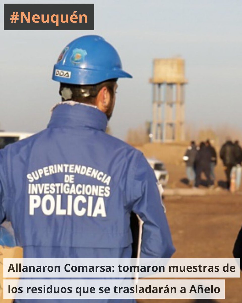 ANRed #30Años (@red__accion) on Twitter photo #Neuquén Allanaron Comarsa: tomaron muestras de los residuos que se trasladarán a Añelo
La fiscalía de Delitos Ambientales realizó un allanamiento en el predio del basurero petrolero Comarsa del Parque Industrial de Neuquén. anred.org/allanaron-coma… Por <a href="/op_sur/">Observatorio Petrolero Sur</a> #Neuquén Allanaron Comarsa: tomaron muestras de los residuos que se trasladarán a Añelo
La fiscalía de Delitos Ambientales realizó un allanamiento en el predio del basurero petrolero Comarsa del Parque Industrial de Neuquén. anred.org/allanaron-coma… Por <a href="/op_sur/">Observatorio Petrolero Sur</a>