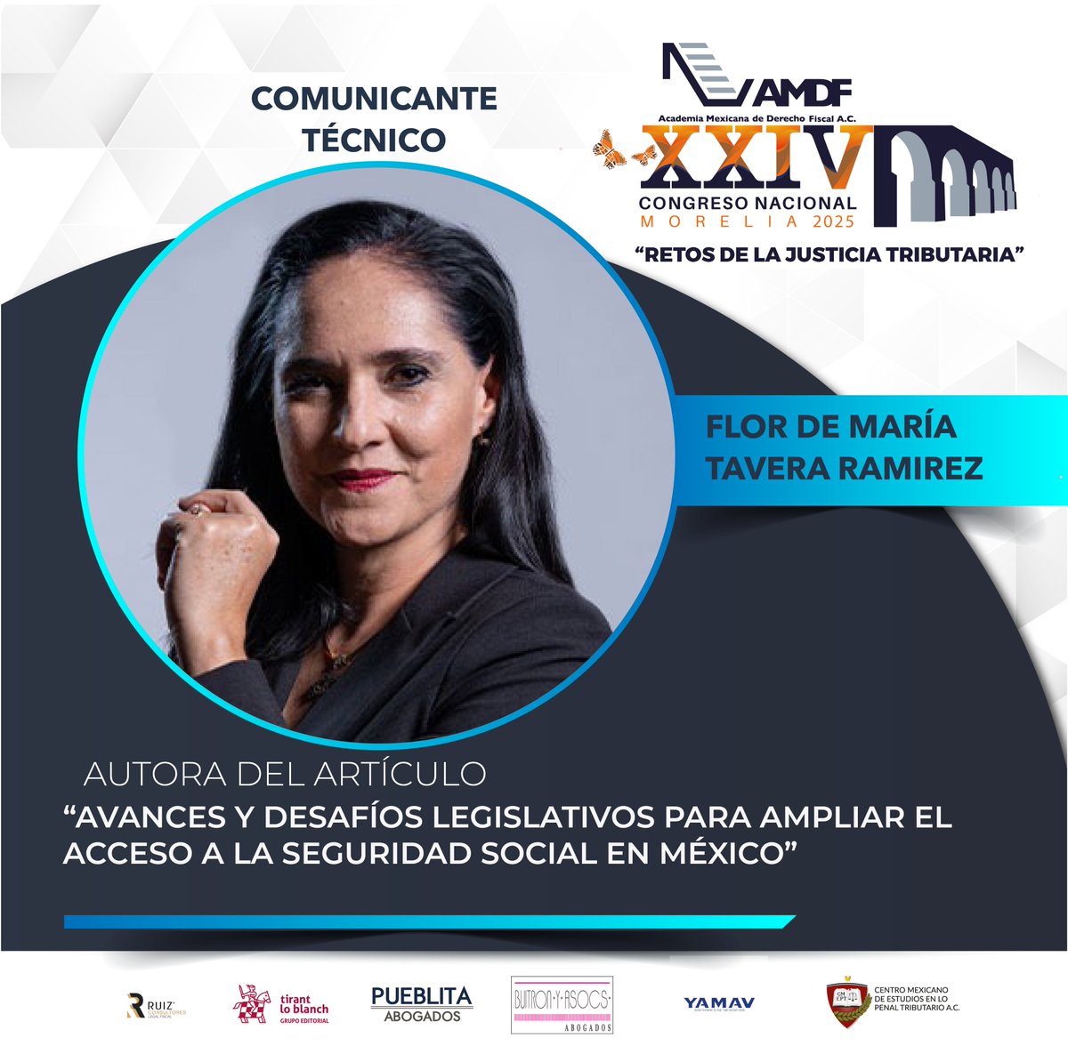 AMDF (@amdf4) on Twitter photo "Avances y Desafíos Legislativos para Ampliar el Acceso a la Seguridad Social en México" es el artículo que la Dra. #FlorDeMariaTaveraRamirez preparó para el XXIV Congreso anual 2025, y que, presentará el jueves 19 de junio en Morelia.
<a href="/domingoruizl/">Domingo Ruiz López</a> <a href="/Tirantmexico/">Tirant México</a> "Avances y Desafíos Legislativos para Ampliar el Acceso a la Seguridad Social en México" es el artículo que la Dra. #FlorDeMariaTaveraRamirez preparó para el XXIV Congreso anual 2025, y que, presentará el jueves 19 de junio en Morelia.
<a href="/domingoruizl/">Domingo Ruiz López</a> <a href="/Tirantmexico/">Tirant México</a>