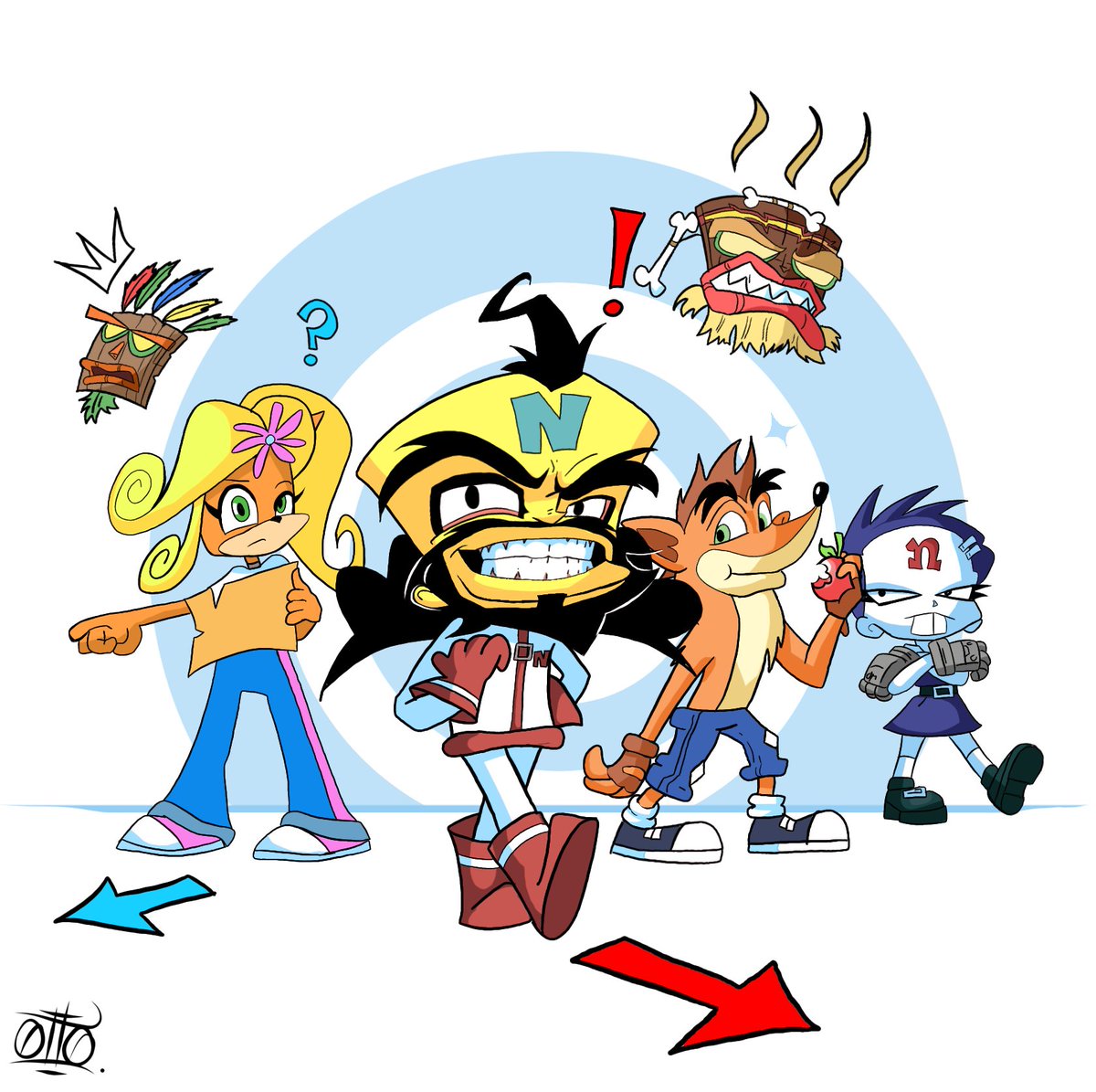 The essence of #Twinsanity on one canvas!🤩🤩🔥
Humor, mayhem, action, and that forced “teamwork” that makes it so special.
Which vignette brings back the most memories for you? Who's your fav in this madness 👇💬
#CrashTwinsanity #Twinsanity #CrashFanart #CrashBandicootFanart