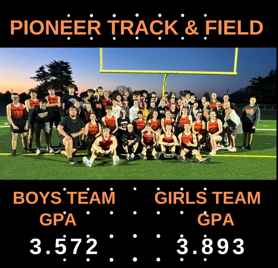 Congrats to our Boys &amp; Girls Track teams for getting after it in the classroom &amp; on the track 💪🏻🧡📚