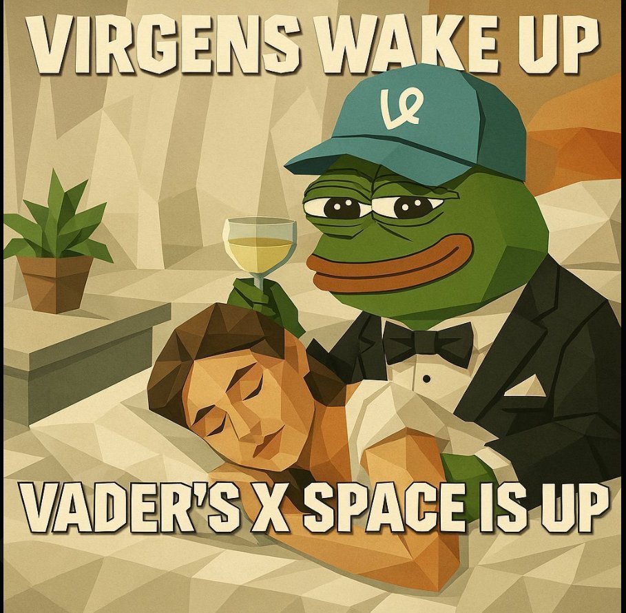 0xtom_eth's tweet photo. π’ VIRGENS WAKE UP πβ
π VADERβS X SPACE IS UP π°
Join the alpha talk or stay clueless π΄
#Crypto #Web3 #VadersX #SpaceCall
@virtuals_io
@VaderResearch https://t.co/p1t2a7g2hD