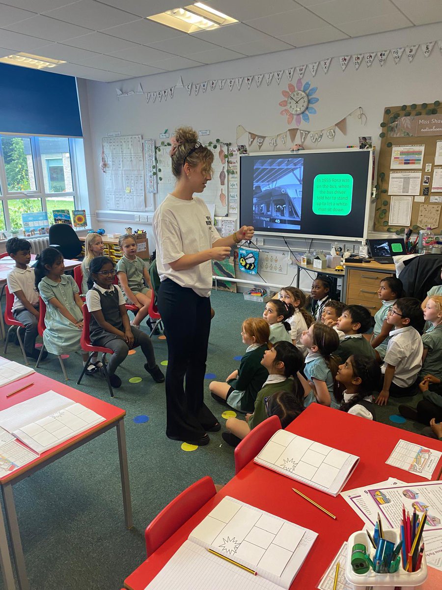 firsprimarysale's tweet image. After learning about Rosa Parks and discussing how white people and black people were segregated #Year2Chestnut wanted to reenact the bus incident. We had happy volunteers embracing their skin colour. I was very impressed with all the children today 😊 #tolerance #mutualrespect
