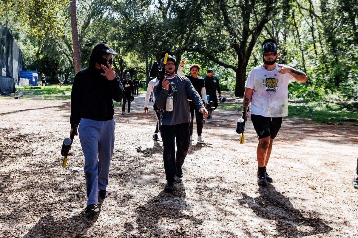 USF Football (@usffootball) on Twitter photo A lil offseason paintball with the crew 
#ComeToTheBay | #StayInTheBay A lil offseason paintball with the crew 
#ComeToTheBay | #StayInTheBay