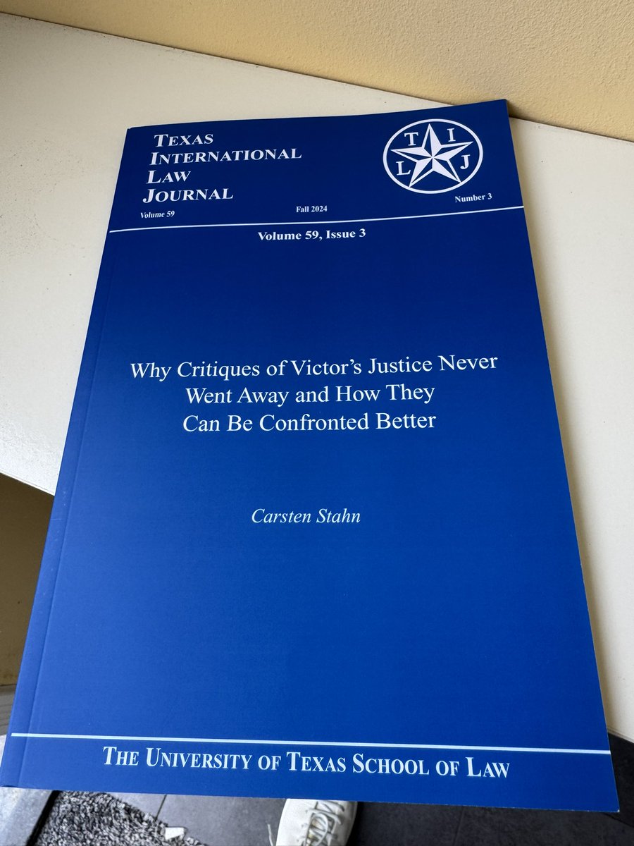 Happy to catch up on the Plein with Victor Peskin and discuss ongoing dilemmas of victor‘s justice, double standards in ICL and ways to confront them, his take on new victor’s justice tandfonline.com/doi/full/10.10… continues to shape some of my thinking   static1.squarespace.com/static/5ba4112…