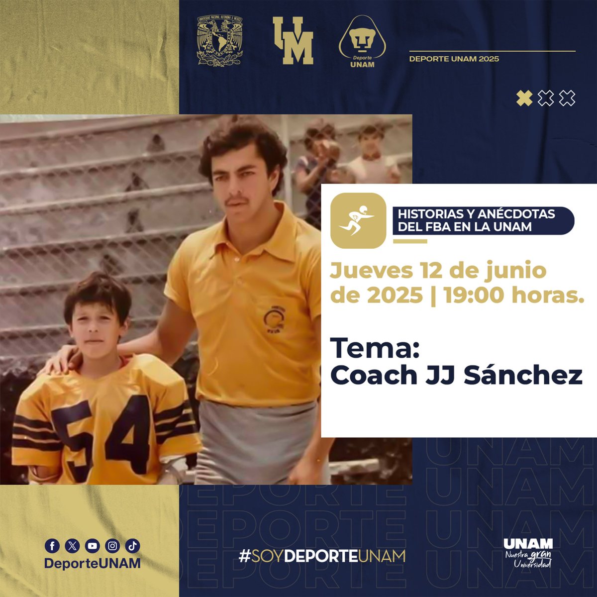 🏈 Historias y anécdotas del FBA en la UNAM✨ ¡No te lo pierdas!

📌Jueves a las 19:00 horas

#SoyDeporteUNAM