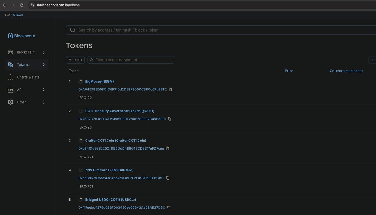 Soeren Jensen © (@last_aka) on Twitter photo $coti V2 Pro-Tip:
You can add $gcoti $usdc.e $weth and $wbtc to your <a href="/MetaMask/">MetaMask.eth 🦊</a> wallet and it's really easy:
Go to mainnet.cotiscan.io and look under "tokens". As you move cursor over each of the tokens, you will see a 🦊 logo. Click on that, and sign off to approve in your $coti V2 Pro-Tip:
You can add $gcoti $usdc.e $weth and $wbtc to your <a href="/MetaMask/">MetaMask.eth 🦊</a> wallet and it's really easy:
Go to mainnet.cotiscan.io and look under "tokens". As you move cursor over each of the tokens, you will see a 🦊 logo. Click on that, and sign off to approve in your