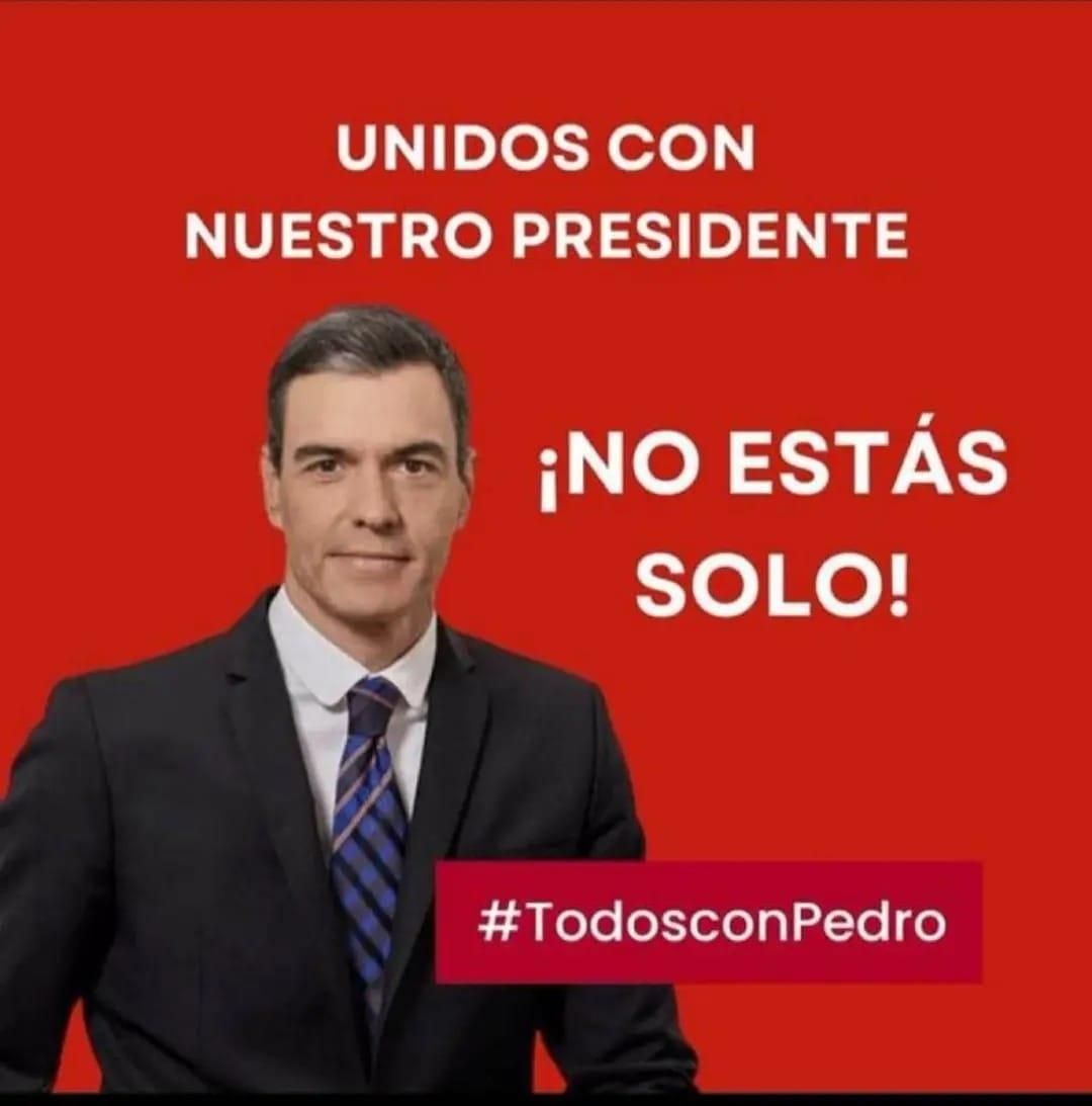 Ya está circulando!
Mi apoyo al Presidente Pedro Sánchez !!
Somos legión los que te apoyamos !!
👇