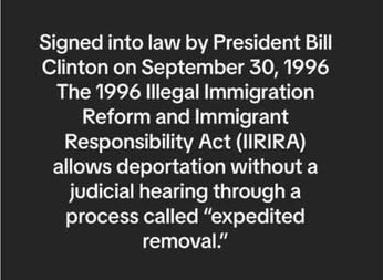 Ikennect's tweet image. Democrat Bill Clinton signed it in to law!
No problem!
President Trump enforces it!
It's a major issue!
 Not how things are supposed to work