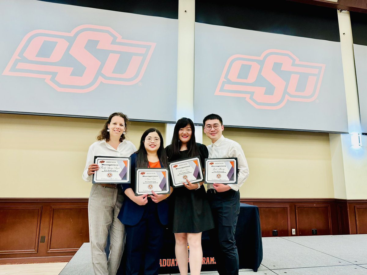 OKSTATEGPSGA's tweet photo. Doctoral Candidacy Ceremony: This meaningful event marks an important milestone in the doctoral journey. https://t.co/fdv94leilD