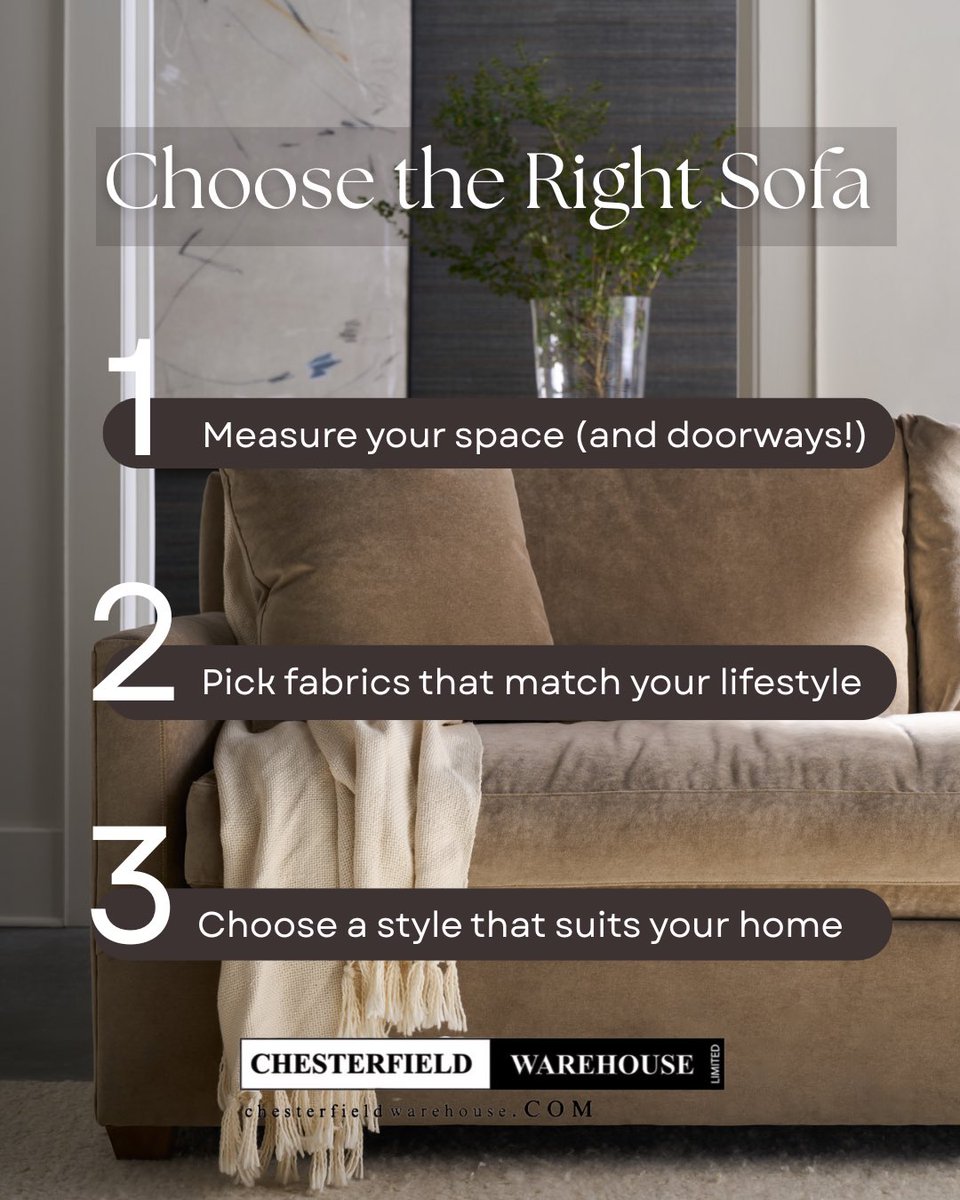 ChesterfieldWH's tweet photo. Here are 3 things to consider before making your next big living room purchase: 

Size &amp; Scale
Fabric &amp; Function
Style &amp; Shape

📍 Visit us in-store or browse online 
🛒 Shop quality made sofas 
📲 @goettlersofdublin 
📲 @chesterfieldwarehouse https://t.co/Xca5vl3Cgo