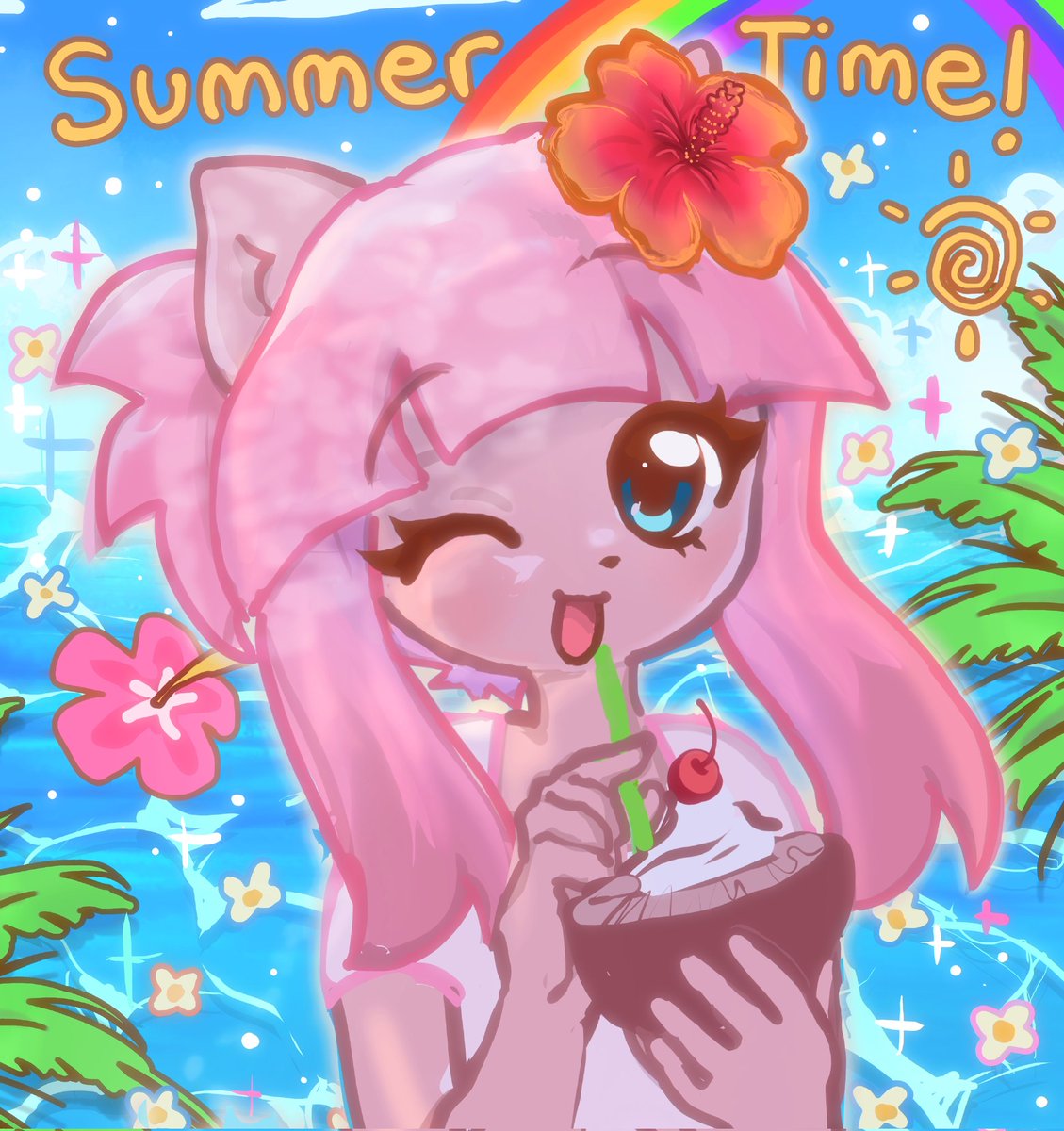 nuttykimy's tweet image. W.I.P 🌺 #krita #art #oc #animation