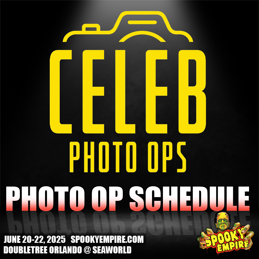 ‼️PHOTO OP SCHEDULE IS LIVE!‼️ Start planning your day and get your photo ops if you haven't already! spookyempire.com/photo-ops-aug/