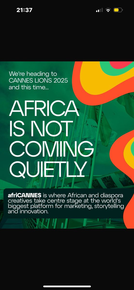 My Runway Group (@myrunwaygroup) on Twitter photo We're proud to introduce afriCANNES — a new cultural initiative by My Runway Group, <a href="/myrunwaygroup/">My Runway Group</a> designed to spotlight African and diaspora creatives at @cannes_lions 2025.
#CannesLions #representation #africannes
Follow our insta for more updates!
instagram.com/p/DKyqRcLtJPr/… We're proud to introduce afriCANNES — a new cultural initiative by My Runway Group, <a href="/myrunwaygroup/">My Runway Group</a> designed to spotlight African and diaspora creatives at @cannes_lions 2025.
#CannesLions #representation #africannes
Follow our insta for more updates!
instagram.com/p/DKyqRcLtJPr/…